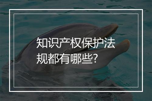 知识产权保护法规都有哪些?