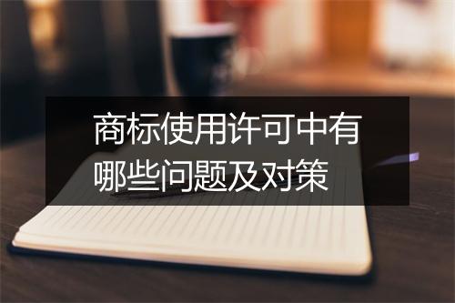 商标使用许可中有哪些问题及对策