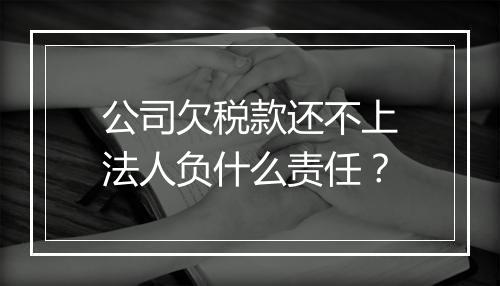 公司欠税款还不上法人负什么责任？