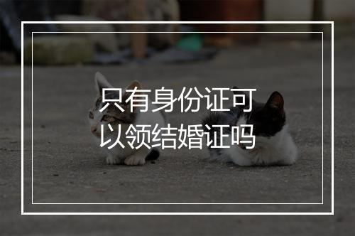 只有身份证可以领结婚证吗