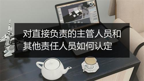 对直接负责的主管人员和其他责任人员如何认定