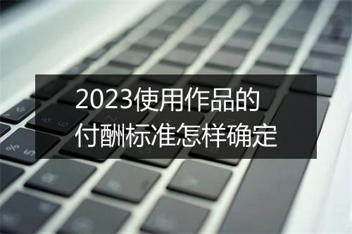 2023使用作品的付酬标准怎样确定