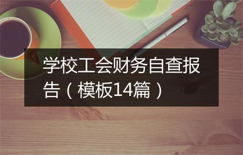 学校工会财务自查报告（模板14篇）