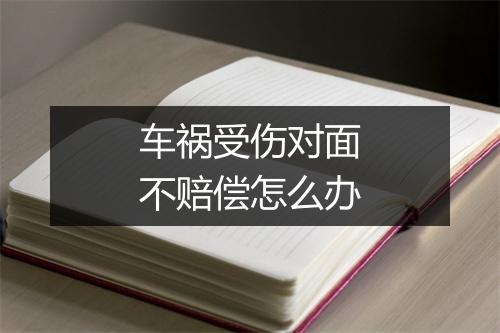 车祸受伤对面不赔偿怎么办