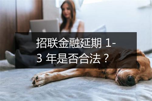 招联金融延期 1-3 年是否合法？