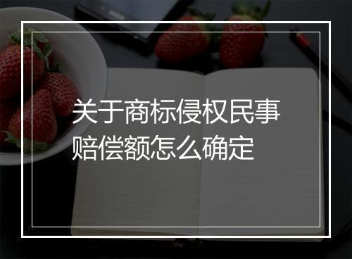 关于商标侵权民事赔偿额怎么确定