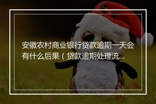 安徽农村商业银行贷款逾期一天会有什么后果（贷款逾期处理流程详解）