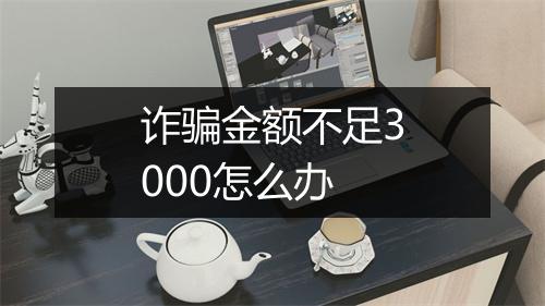 诈骗金额不足3000怎么办