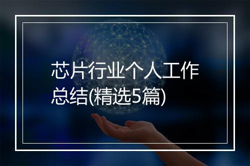 芯片行业个人工作总结(精选5篇)