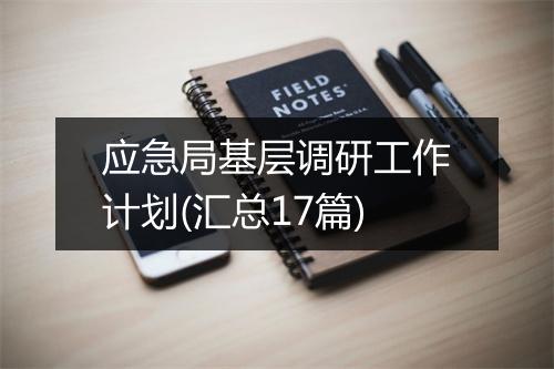 应急局基层调研工作计划(汇总17篇)