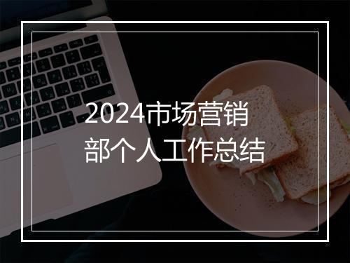 2024市场营销部个人工作总结