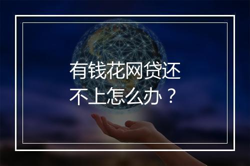 有钱花网贷还不上怎么办？