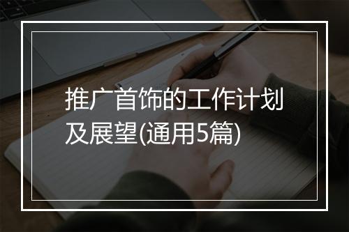 推广首饰的工作计划及展望(通用5篇)
