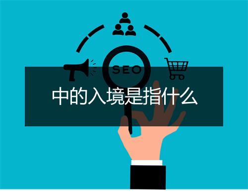 中的入境是指什么