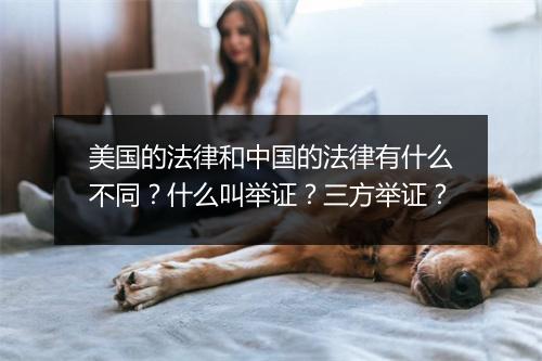 美国的法律和中国的法律有什么不同？什么叫举证？三方举证？