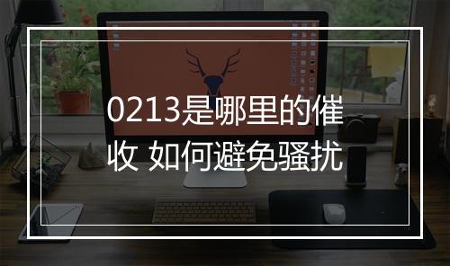 0213是哪里的催收 如何避免骚扰