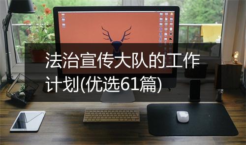 法治宣传大队的工作计划(优选61篇)