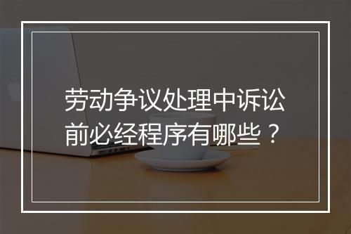 劳动争议处理中诉讼前必经程序有哪些？