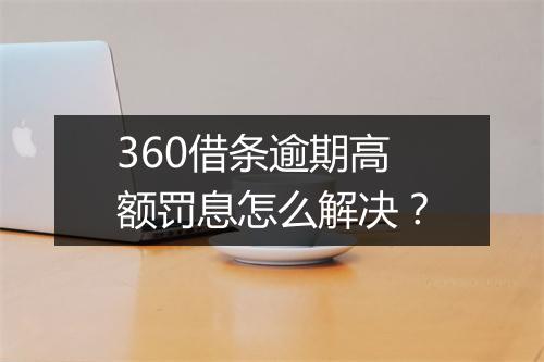 360借条逾期高额罚息怎么解决？