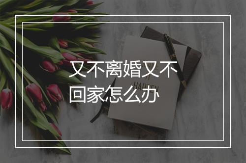 又不离婚又不回家怎么办