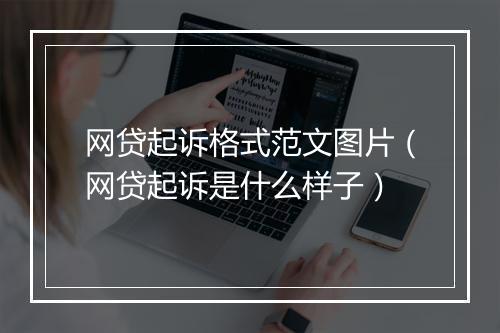 网贷起诉格式范文图片（网贷起诉是什么样子）