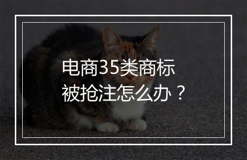 电商35类商标被抢注怎么办？