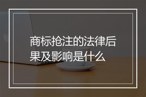 商标抢注的法律后果及影响是什么