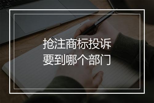 抢注商标投诉要到哪个部门