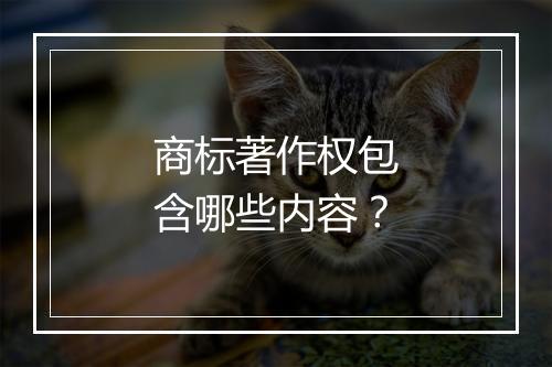 商标著作权包含哪些内容？