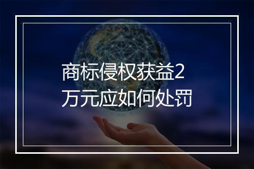 商标侵权获益2万元应如何处罚