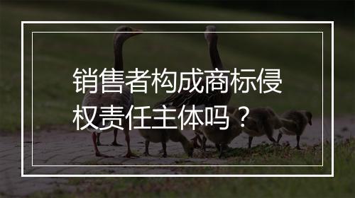 销售者构成商标侵权责任主体吗？