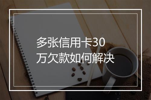 多张信用卡30万欠款如何解决