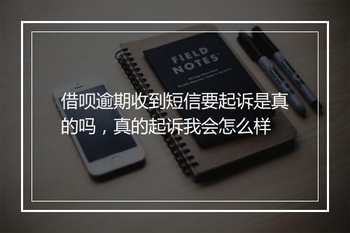 借呗逾期收到短信要起诉是真的吗，真的起诉我会怎么样
