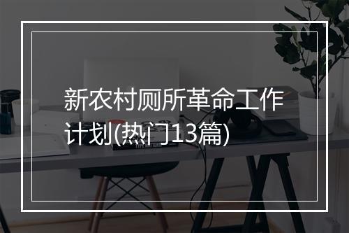新农村厕所革命工作计划(热门13篇)