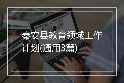 秦安县教育领域工作计划(通用3篇)