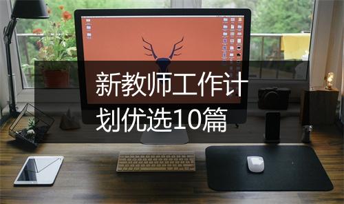 新教师工作计划优选10篇