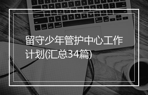 留守少年管护中心工作计划(汇总34篇)