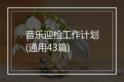 音乐迎检工作计划(通用43篇)