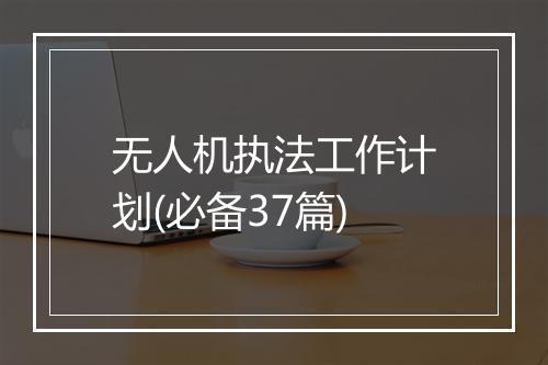 无人机执法工作计划(必备37篇)