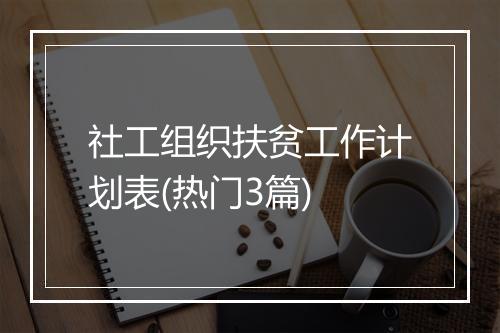 社工组织扶贫工作计划表(热门3篇)