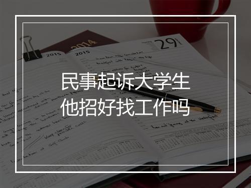 民事起诉大学生他招好找工作吗