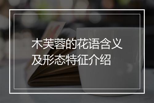 木芙蓉的花语含义及形态特征介绍