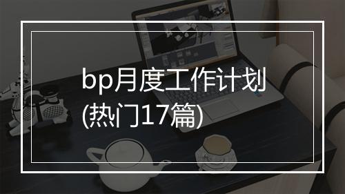 bp月度工作计划(热门17篇)