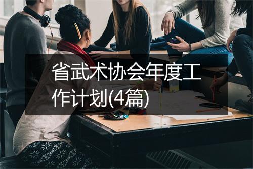 省武术协会年度工作计划(4篇)