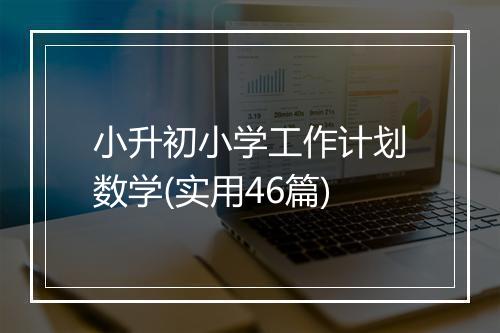 小升初小学工作计划数学(实用46篇)