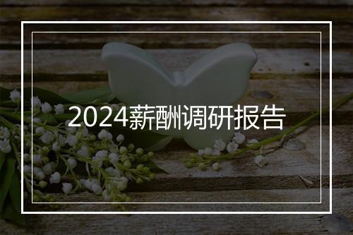2024薪酬调研报告