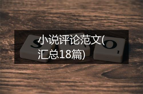 小说评论范文(汇总18篇)