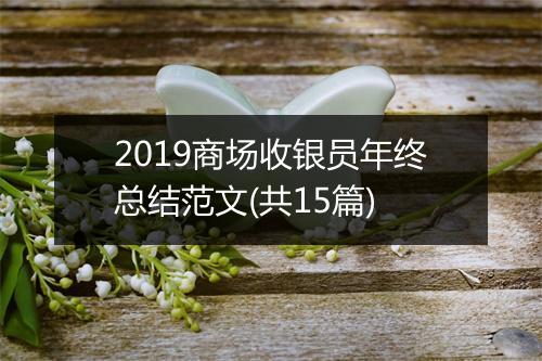 2019商场收银员年终总结范文(共15篇)