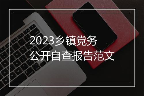 2023乡镇党务公开自查报告范文