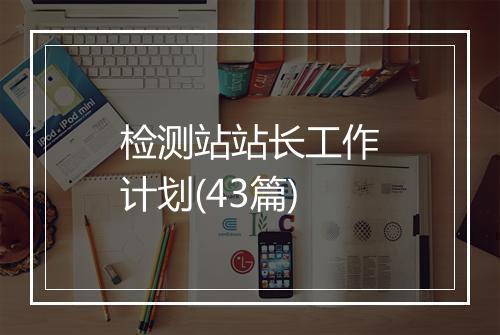 检测站站长工作计划(43篇)